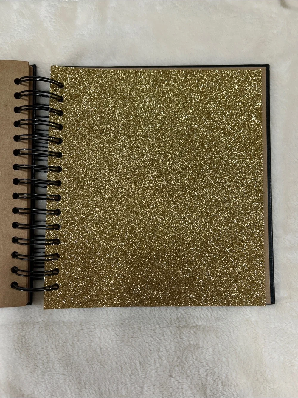 Michael Kors Black Spiral Notebook with Gold Camera Motif